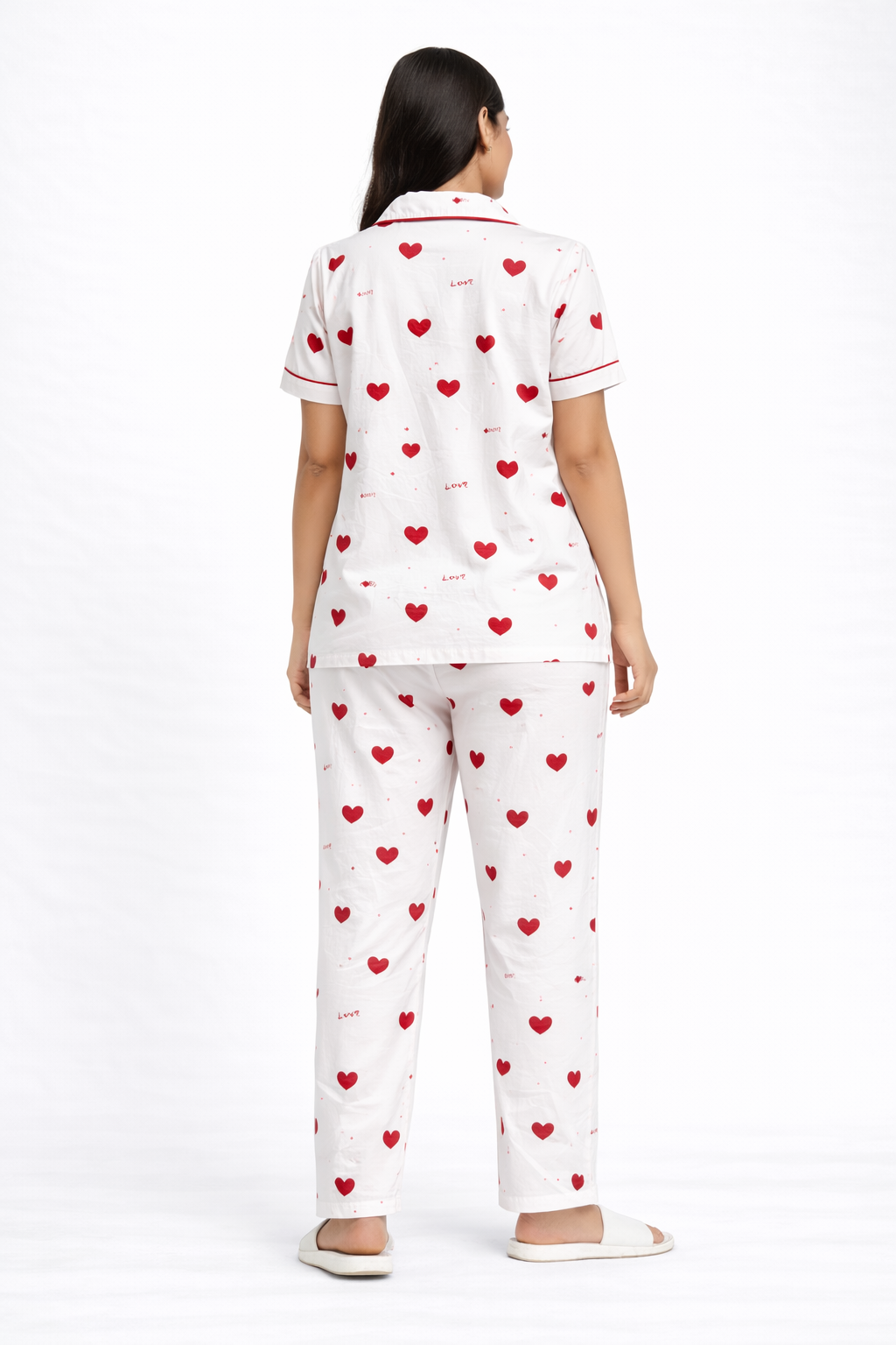 Red & White Night Suit