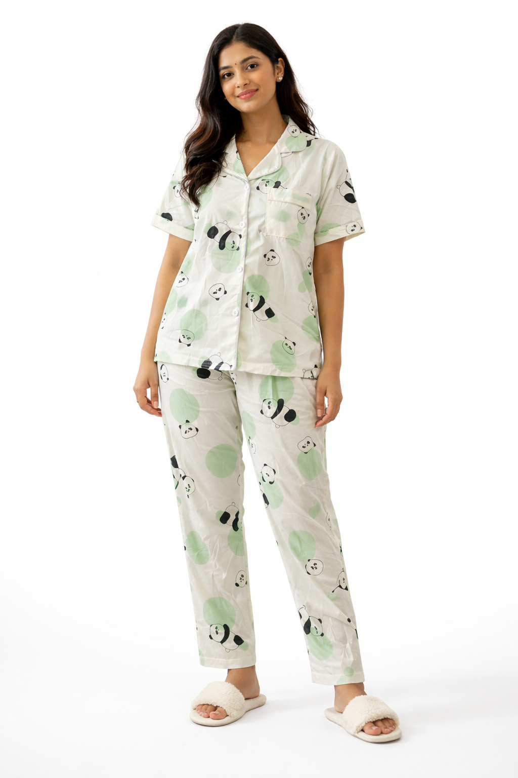 Green Panda Night Suit