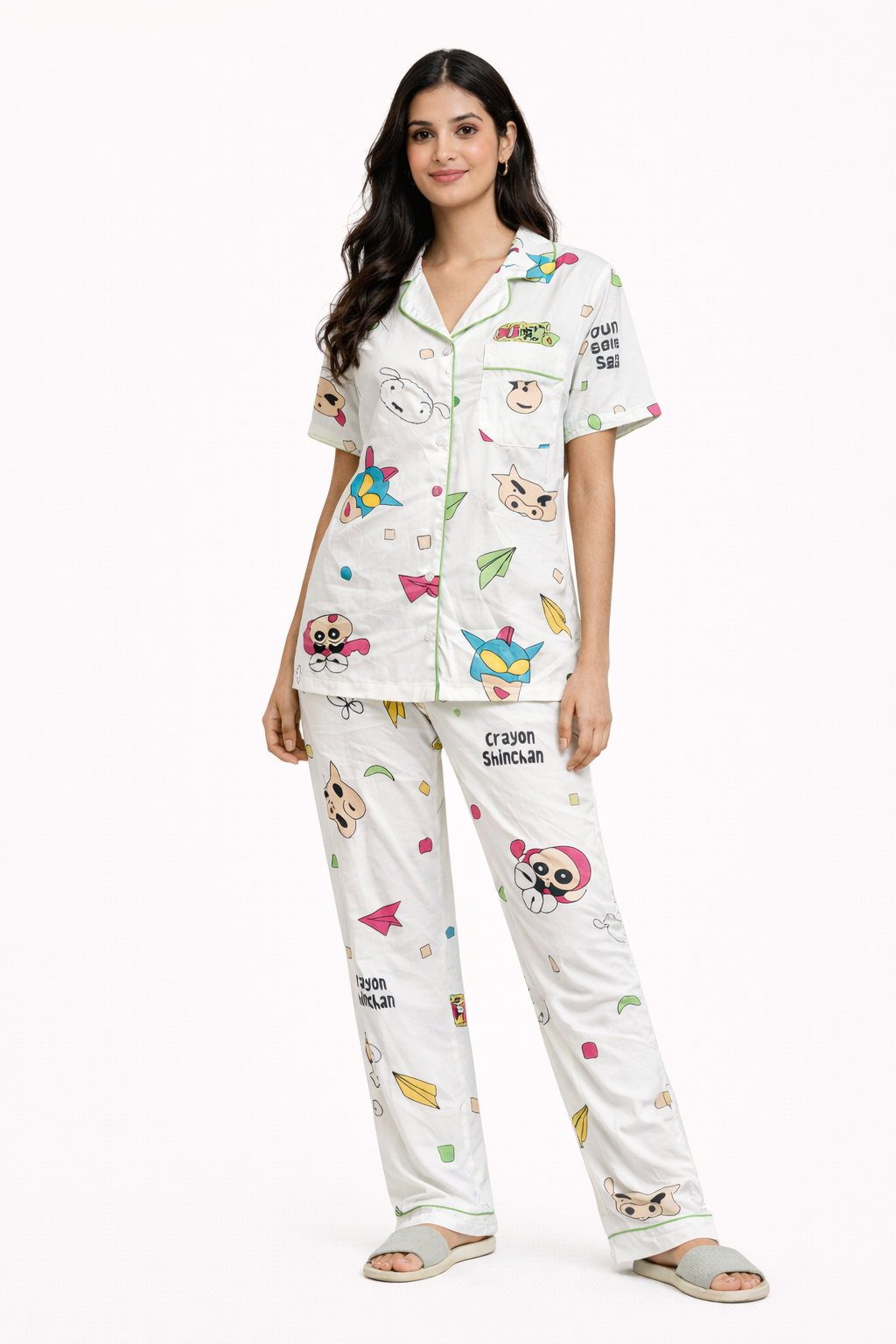 White Shin Chan Night Suit