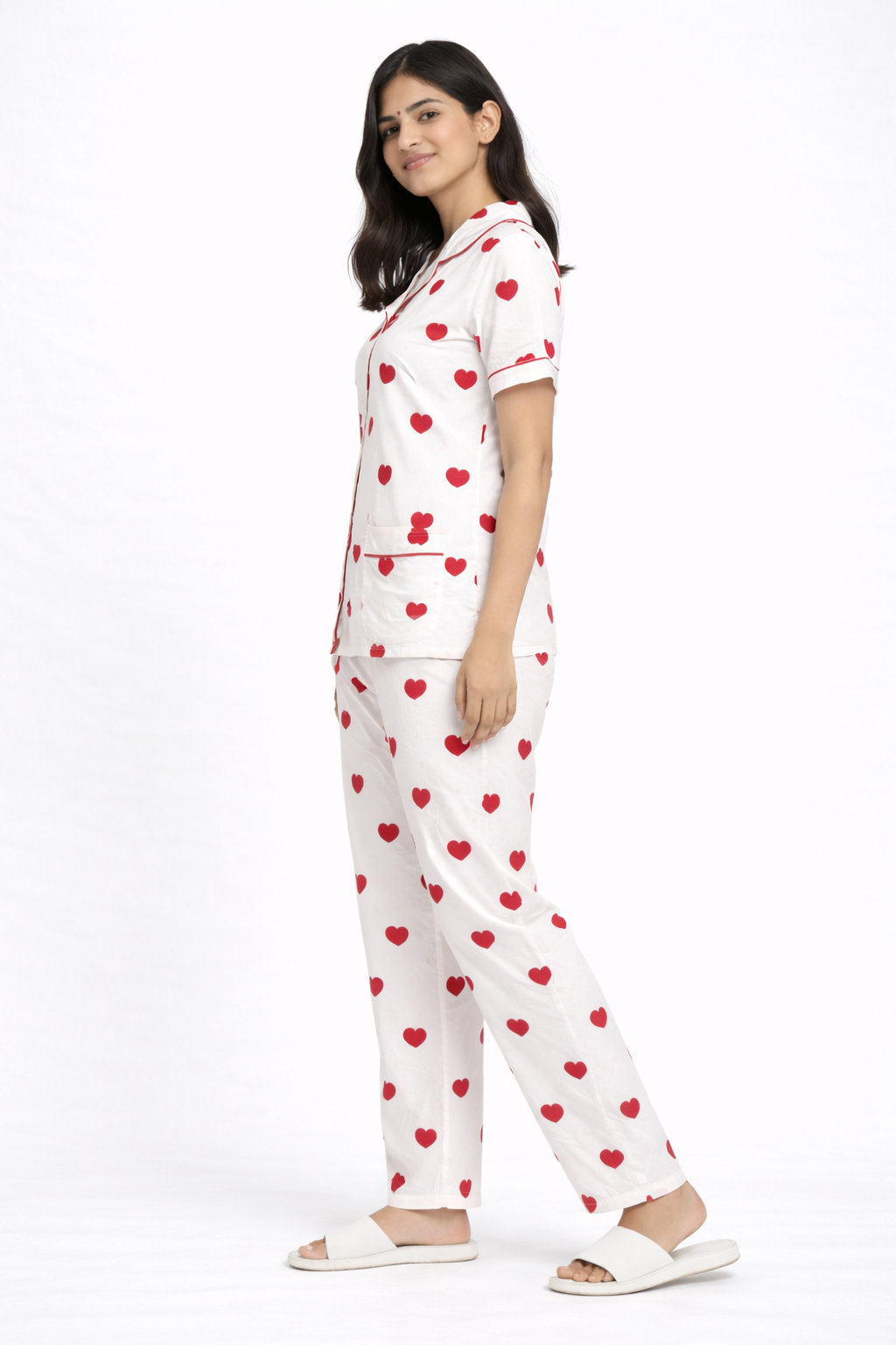 Red & White Night Suit