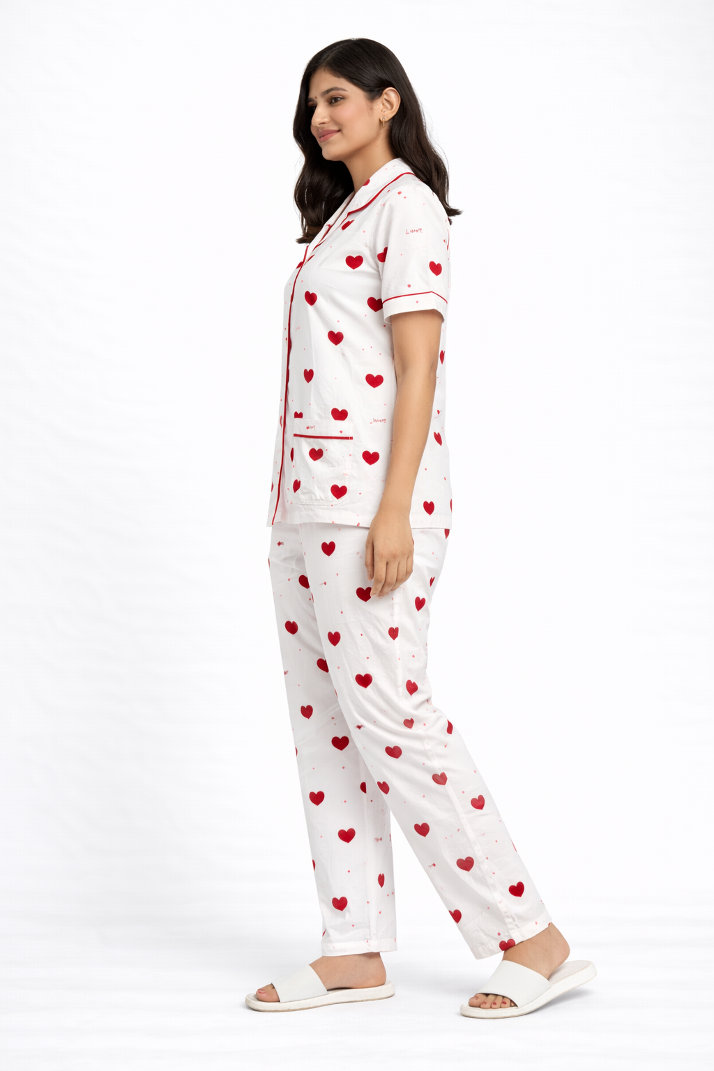 Red & White Night Suit